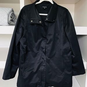 Eileen Fisher Black Stand‎ Collar Jacket